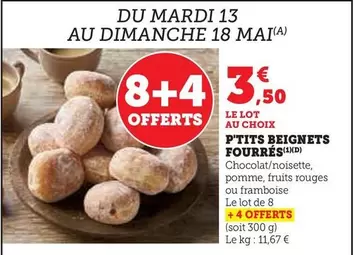 P'tits Beignets Fourrés offre à 3,5€ sur U Express