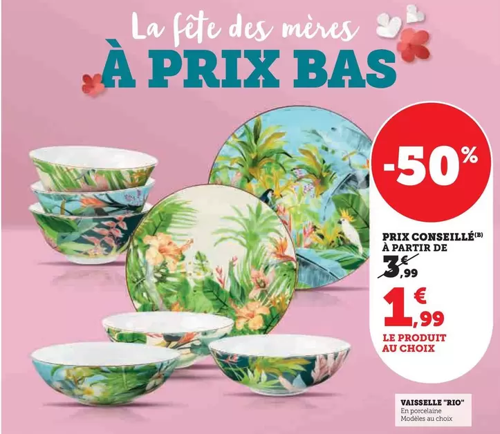 Rio - Vaisselle  offre à 1,99€ sur Super U