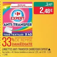 Carrefour - Lingettes Anti Transfer offre à 2,48€ sur Supermarché Match