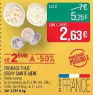 Fromage Frais Isigny offre à 5,25€ sur Supermarché Match