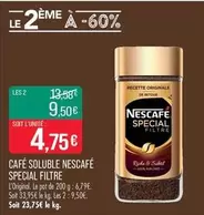 Nescafé - Café Soluble Special Filtre offre à 4,75€ sur Supermarché Match