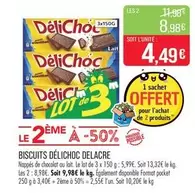 Delacre - Biscuits Délichoc offre à 4,49€ sur Supermarché Match