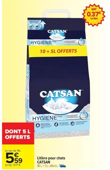 Facile - Litière Pour Chats offre à 5,59€ sur Carrefour Market