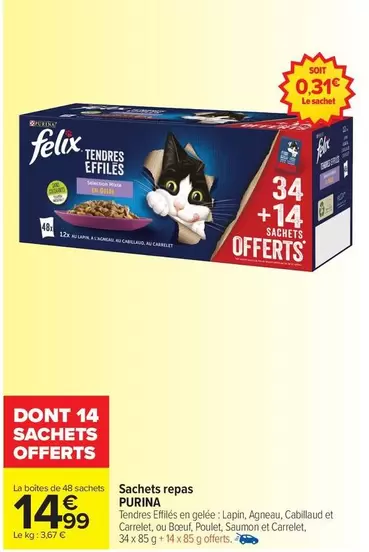 Purina - Sachets Repas offre à 14,99€ sur Carrefour Market