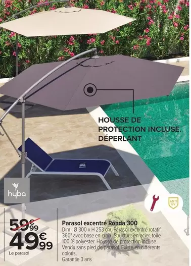 Hyba - Parasol Excentré offre à 49,99€ sur Carrefour Market