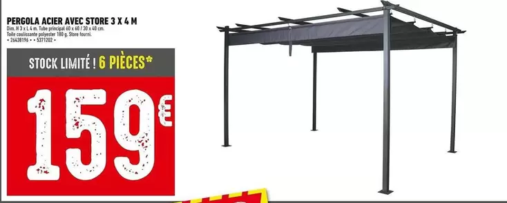 Pergola Acier Avec Store offre à 159€ sur Batkor