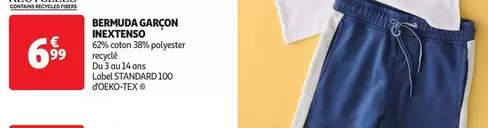 Inextenso - Bermuda Garçon offre à 6,99€ sur Auchan Hypermarché