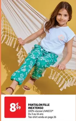 Inextenso - Pantalon Fille offre à 8,99€ sur Auchan Hypermarché