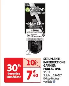 Garnier - Serum Anti- Imperfections Pureactiv  offre à 7,4€ sur Auchan Hypermarché