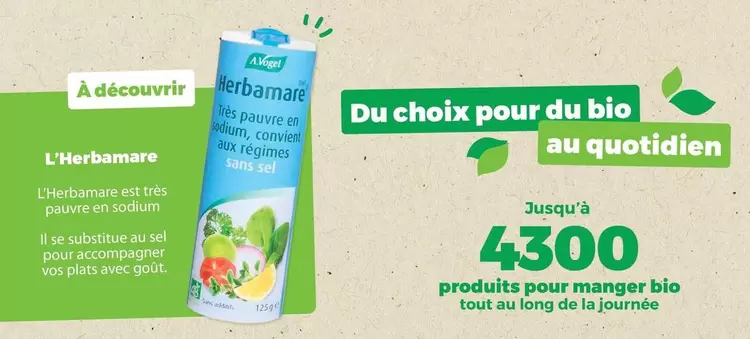 A.Vogel - Produits Pour Manger Bio offre à 4300€ sur Auchan Hypermarché