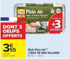 Œufs Plein Air offre à 3,55€ sur Cora
