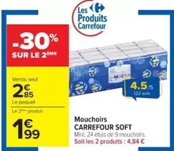 Carrefour - Mouchoirs Soft offre à 2,85€ sur Cora