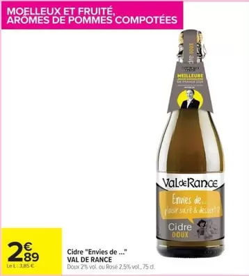 Val de Rance - Cidre "envies De... offre à 2,89€ sur Cora