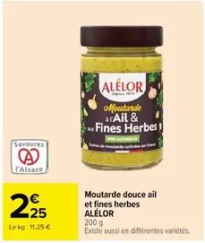 Alelor - Moutarde Douce Ail Et Fines Herbes offre à 2,25€ sur Cora