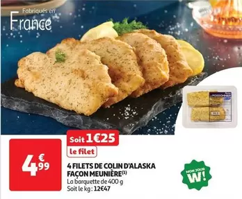 4 Filets De Colin D'Alaska Façon Meunière offre à 4,99€ sur Auchan Supermarché