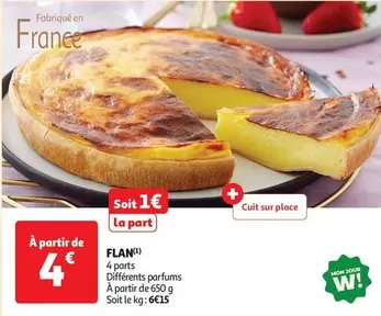 Flan offre à 1€ sur Auchan Supermarché