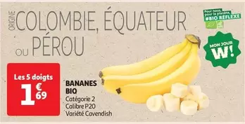 Bananes Bio offre à 1,69€ sur Auchan Supermarché
