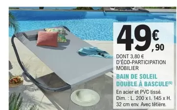 Bain De Soleil Double A Bascule offre à 49,9€ sur E.Leclerc Jardi