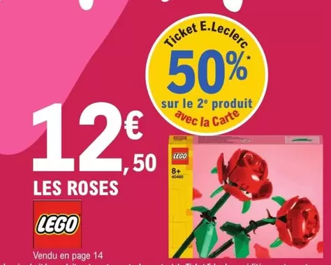 LEGO - Les Roses offre à 12,5€ sur E.Leclerc