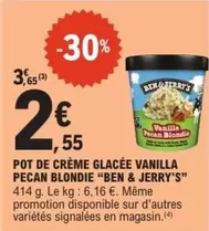 Ben & Jerry's - Pot De Crème Glacée Vanilla Pecan Blondie offre à 2,55€ sur E.Leclerc Express
