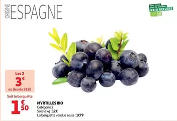 Myrtilles Bio offre à 1,5€ sur Auchan Hypermarché