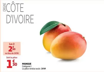 Mangue offre à 1,3€ sur Auchan Hypermarché