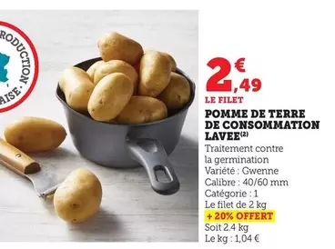Pomme De Terre De Consommation Lavee offre à 2,49€ sur Maximarché