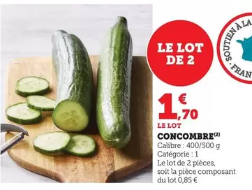 Concombre offre à 1,7€ sur Maximarché