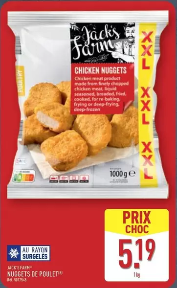 Chicken Nuggets De Poulet offre à 5,19€ sur Aldi