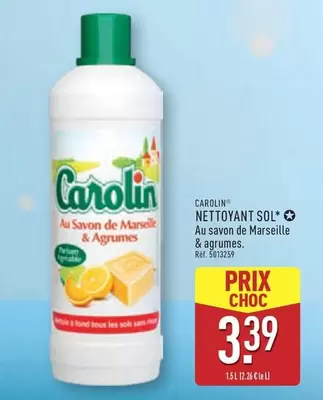 Carolin - Nettoyant Sol offre à 3,39€ sur Aldi