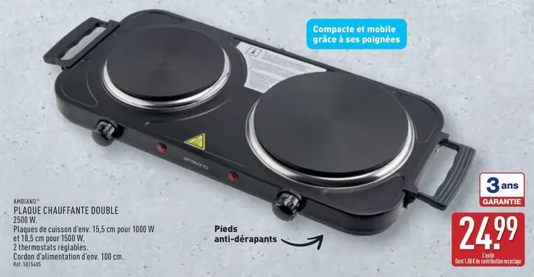 Plaque Cuairefante Double offre à 24,99€ sur Aldi