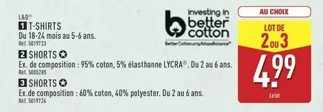 Lycra - Shorts offre à 4,99€ sur Aldi