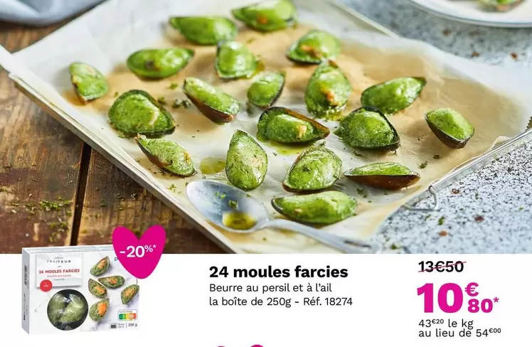 Persil - 24 Moules Farcies offre à 10,8€ sur Picard