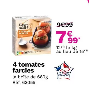 Picard - 4 Tomates Farcies offre à 7,99€ sur Picard