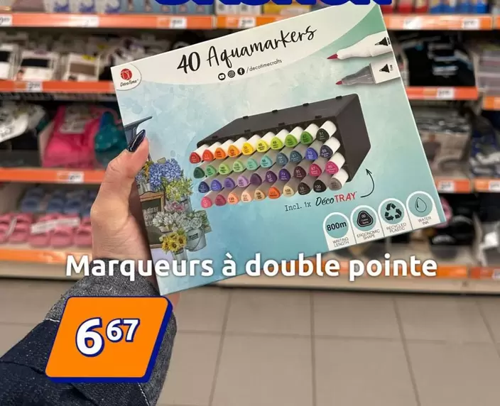 Marqueurs à double Pointe offre à 6,67€ sur Action