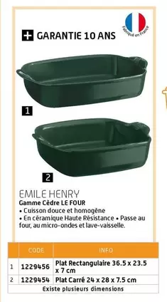 Emile Henry - Gamme Cèdre Le Four offre sur Eureka Ma Maison