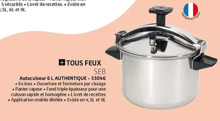TOUS - Autocuiseur 6 L Authentique-33046 offre sur Eureka Ma Maison