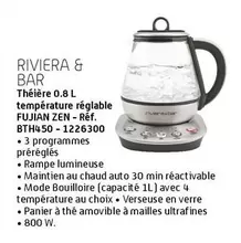 Riviera & Bar Théière 0.8 L Température Réglable Bth450 offre sur Eureka Ma Maison