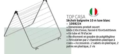 Casa - Sechoir Baigneire 10 M Luxe Blanc offre sur Eureka Ma Maison
