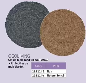 Set De Table Rond 38 Cm offre sur Eureka Ma Maison
