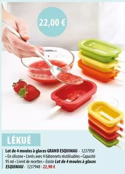 Lot De 4 Moules À Glaces Grand Esquihau offre à 22€ sur Cuisine Plaisir