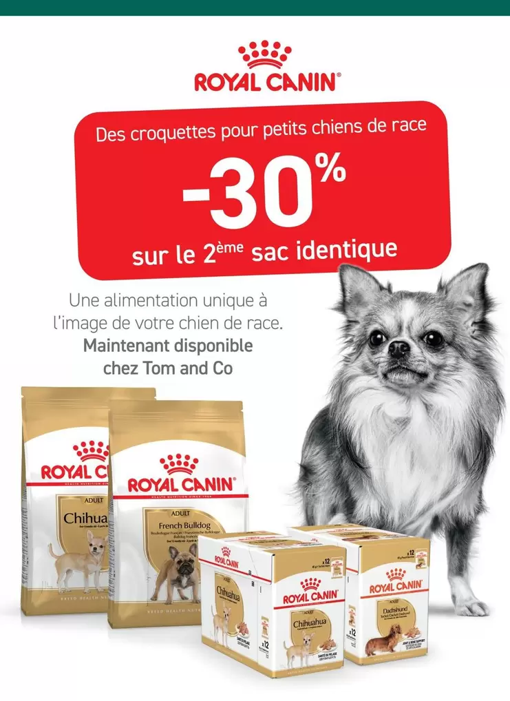Royal Canin - Des Croquettes Pour Petits Chiens De Race offre sur Tom&Co