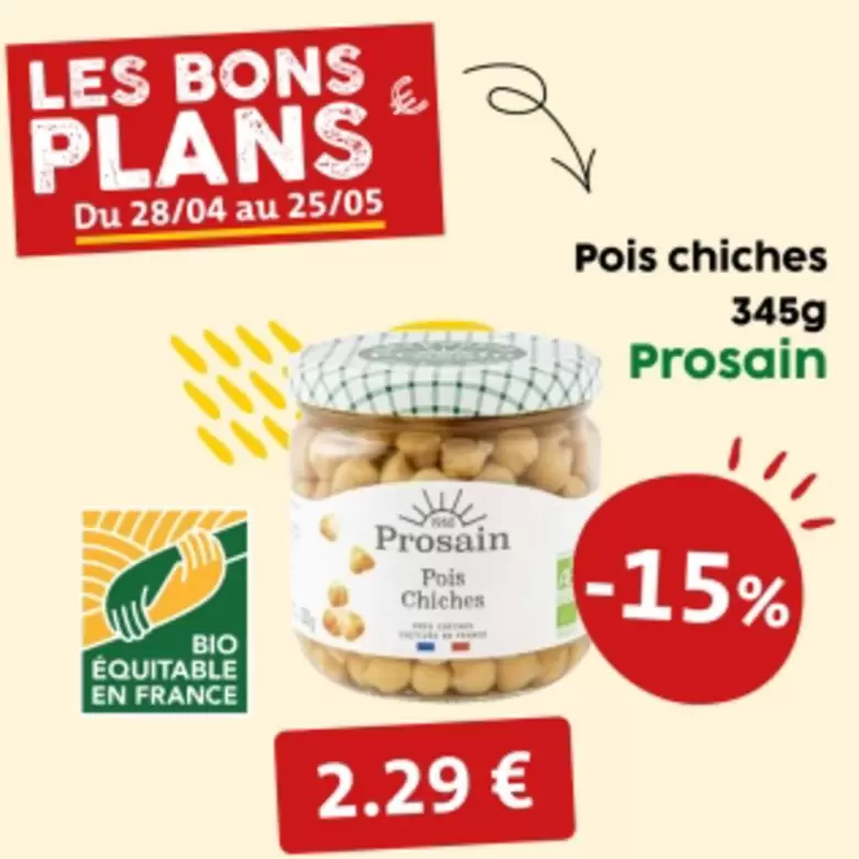 Prosain - Pois Chiches offre à 2,29€ sur So.bio