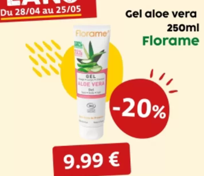 Florame - Gel Aloe Vera offre à 9,99€ sur So.bio