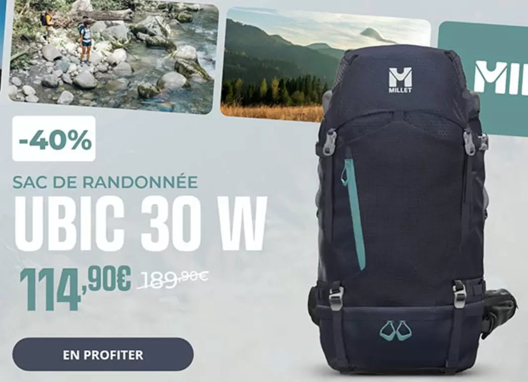Sac De Randonnée Ubic 30 W offre à 114,9€ sur Ekosport