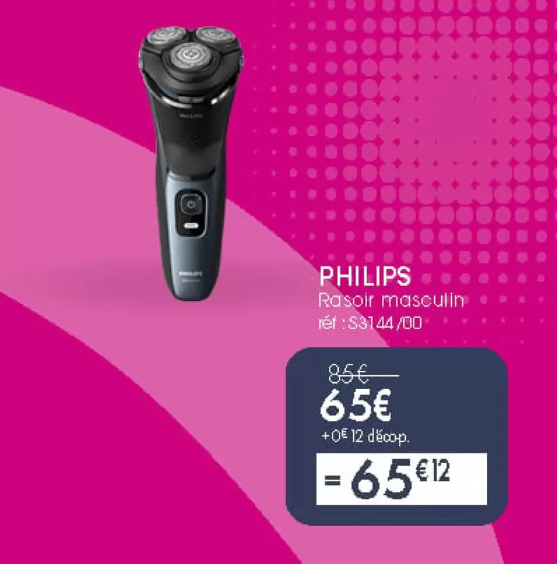 Philips - Rasoir Masculin offre à 65€ sur PRO&Cie