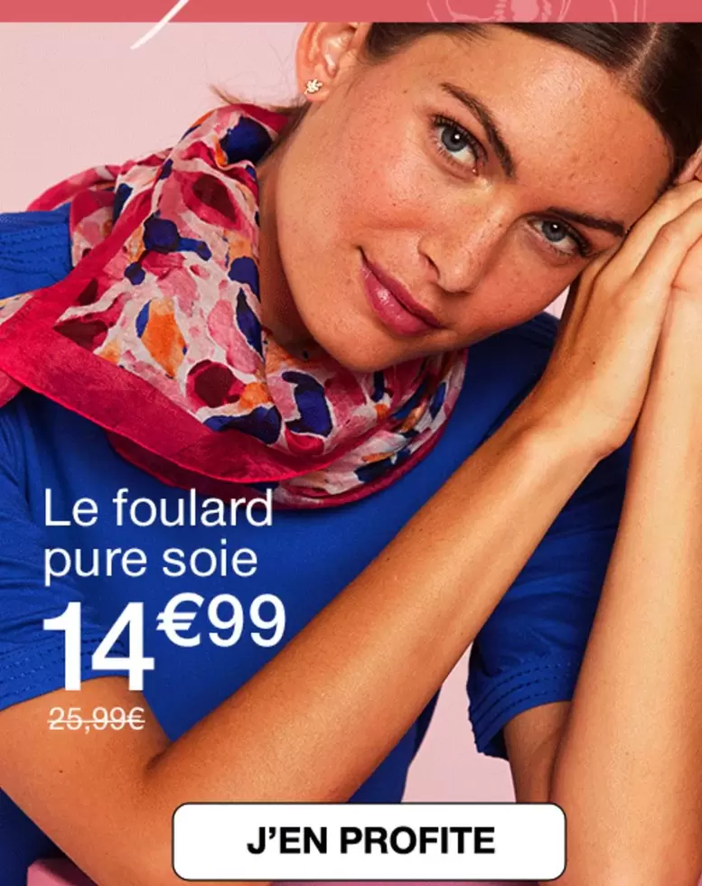 Le Foulard Pure Soie offre à 14,99€ sur Damart