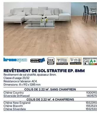 Kronospan - Revêtement De Sol Stratifie  offre sur Bricoman