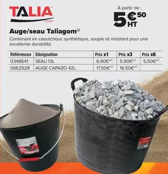 Talia - Auge/Seau Taliagom offre à 5,5€ sur Champion Direct