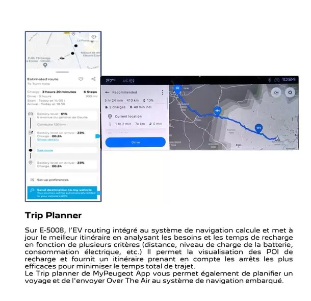 Trip Planner offre sur Peugeot